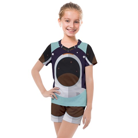 Astronaut Space Astronomy Universe Kids  Mesh T-shirt And Shorts Set by Sarkoni