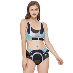 Astronaut Space Astronomy Universe Frilly Bikini Set by Sarkoni