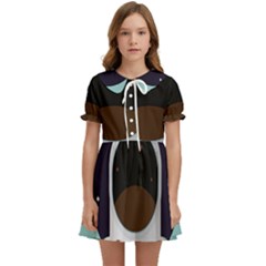 Astronaut Space Astronomy Universe Kids  Sweet Collar Dress by Sarkoni