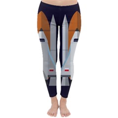 Rocket Space Universe Spaceship Classic Winter Leggings by Sarkoni