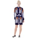 Rocket Space Universe Spaceship Button Long Sleeve Dress View2