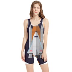 Rocket Space Universe Spaceship Women s Wrestling Singlet by Sarkoni