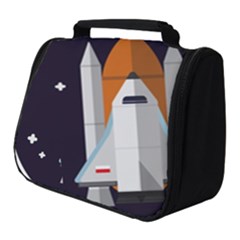 Rocket Space Universe Spaceship Full Print Travel Pouch (small) by Sarkoni