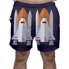 Rocket Space Universe Spaceship Men s Shorts