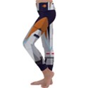 Rocket Space Universe Spaceship Kids  Lightweight Velour Classic Yoga Leggings View2