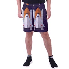 Rocket Space Universe Spaceship Men s Pocket Shorts by Sarkoni