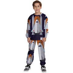 Rocket Space Universe Spaceship Kids  Sweatshirt Set by Sarkoni