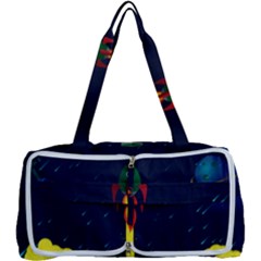 Rocket Halftone Astrology Astronaut Multi Function Bag by Sarkoni