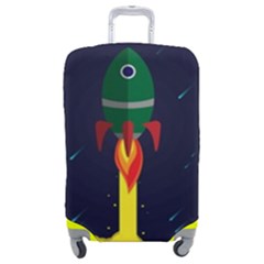 Rocket Halftone Astrology Astronaut Luggage Cover (medium) by Sarkoni