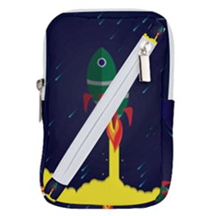 Rocket Halftone Astrology Astronaut Belt Pouch Bag (small) by Sarkoni