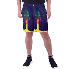 Rocket Halftone Astrology Astronaut Men s Pocket Shorts by Sarkoni