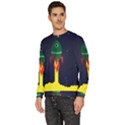 Rocket Halftone Astrology Astronaut Men s Fleece Sweatshirt View2