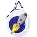 Rocket Ship Launch Vehicle Moon Giant Round Zipper Tote View1