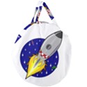 Rocket Ship Launch Vehicle Moon Giant Round Zipper Tote View2