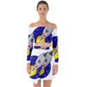 Rocket Ship Launch Vehicle Moon Off Shoulder Top with Skirt Set View1