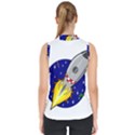 Rocket Ship Launch Vehicle Moon Mock Neck Shell Top View2