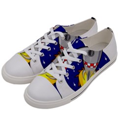 Rocket Ship Launch Vehicle Moon Men s Low Top Canvas Sneakers by Sarkoni