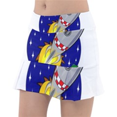 Rocket Ship Launch Vehicle Moon Classic Tennis Skirt by Sarkoni