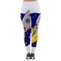 Rocket Ship Launch Vehicle Moon Lightweight Velour Leggings View2