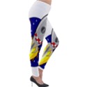 Rocket Ship Launch Vehicle Moon Lightweight Velour Leggings View4