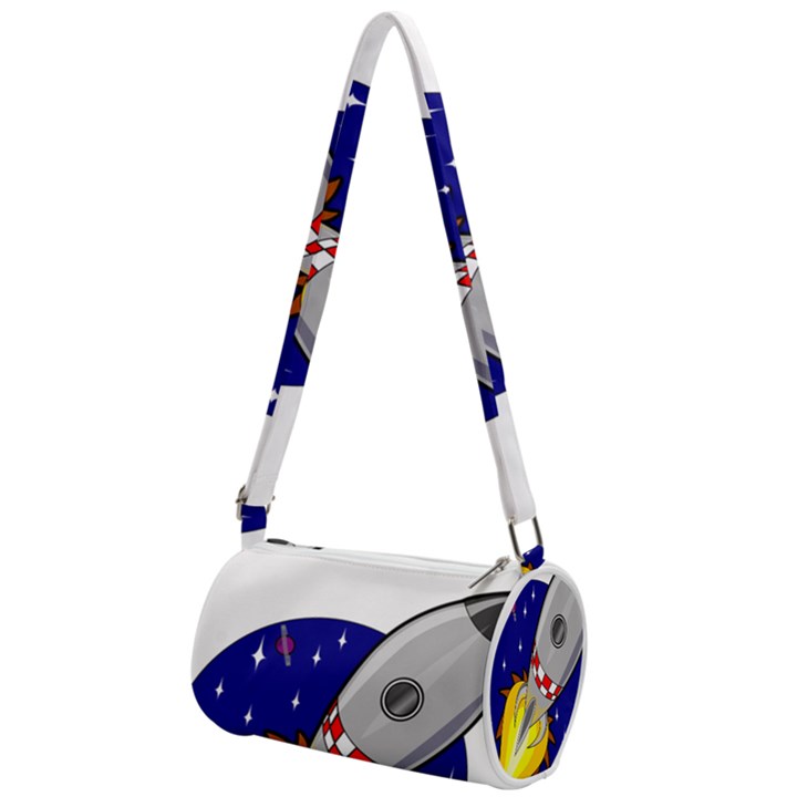 Rocket Ship Launch Vehicle Moon Mini Cylinder Bag