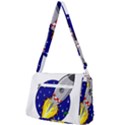 Rocket Ship Launch Vehicle Moon Front Pocket Crossbody Bag View2