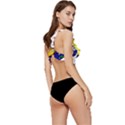 Rocket Ship Launch Vehicle Moon Low Cut Ruffle Edge Bikini Top View3