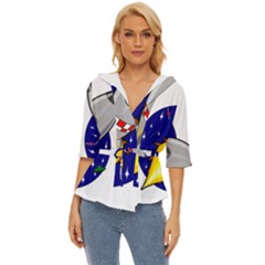 Rocket Ship Launch Vehicle Moon Lightweight Drawstring Hooded Top by Sarkoni