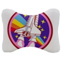 Badge Patch Pink Rainbow Rocket Velour Seat Head Rest Cushion View1