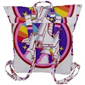 Badge Patch Pink Rainbow Rocket Buckle Up Backpack View3