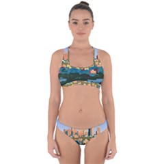 City Buildings Urban Dawn Cross Back Hipster Bikini Set by Sarkoni