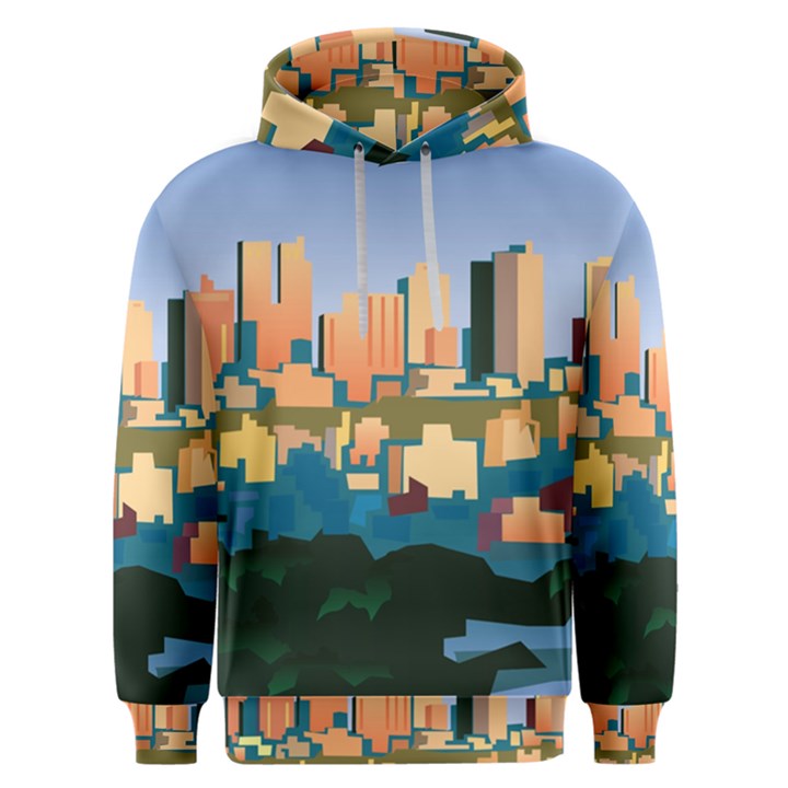 City Buildings Urban Dawn Men s Overhead Hoodie