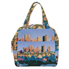 City Buildings Urban Dawn Boxy Hand Bag by Sarkoni