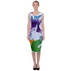 Mermaid Fantasy Undersea Merman Sleeveless Pencil Dress by Sarkoni