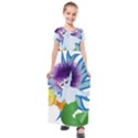 Mermaid Fantasy Undersea Merman Kids  Short Sleeve Maxi Dress View1