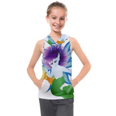 Mermaid Fantasy Undersea Merman Kids  Sleeveless Hoodie by Sarkoni