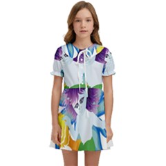 Mermaid Fantasy Undersea Merman Kids  Sweet Collar Dress by Sarkoni