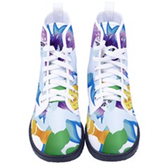 Mermaid Fantasy Undersea Merman Women s High-top Canvas Sneakers by Sarkoni