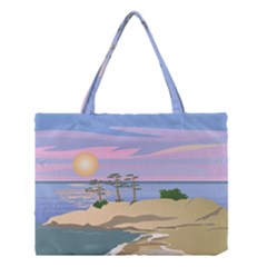 Vacation Island Sunset Sunrise Medium Tote Bag by Sarkoni