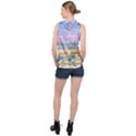 Vacation Island Sunset Sunrise High Neck Satin Top View2