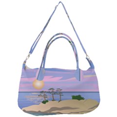 Vacation Island Sunset Sunrise Removable Strap Handbag by Sarkoni