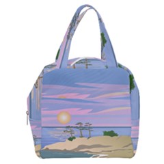 Vacation Island Sunset Sunrise Boxy Hand Bag by Sarkoni