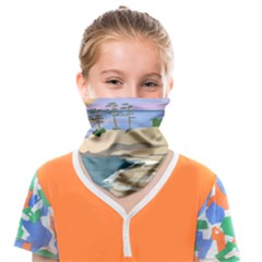 Vacation Island Sunset Sunrise Face Covering Bandana (kids) by Sarkoni