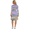 Vacation Island Sunset Sunrise Long Sleeve Dress With Pocket View4