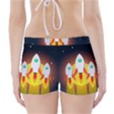 Rocket Take Off Missiles Cosmos Boyleg Bikini Wrap Bottoms View2