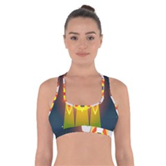 Rocket Take Off Missiles Cosmos Cross Back Sports Bra by Sarkoni