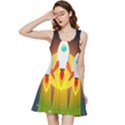 Rocket Take Off Missiles Cosmos Inside Out Racerback Dress View3