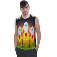 Rocket Take Off Missiles Cosmos Men s Regular Tank Top by Sarkoni