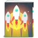 Rocket Take Off Missiles Cosmos 8  x 10  Hardcover Notebook View2