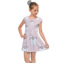 Pattern Pink Cute Sweet Fur Cats Kids  Cap Sleeve Dress View1